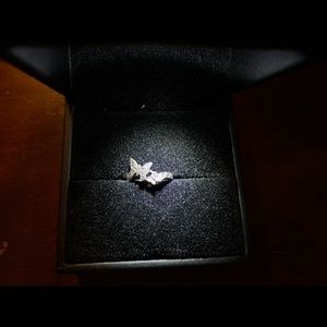 Sterling silver butterfly midi ring